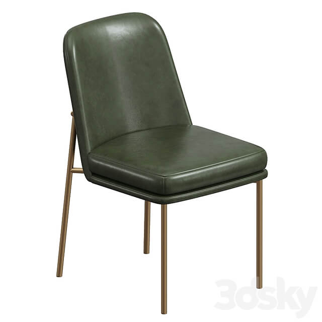 Jack Metal Frame Leather Dining Chair WestElm