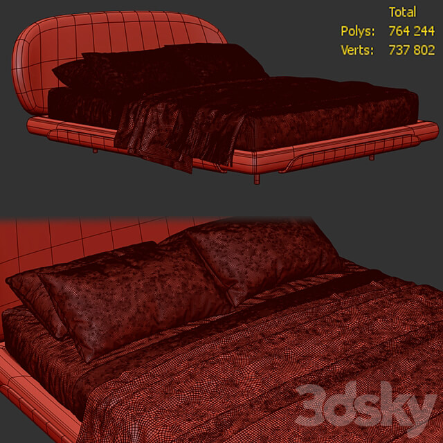 Olos bed by Bonaldo