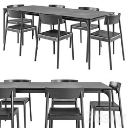Silhouette table + Scandia chair 