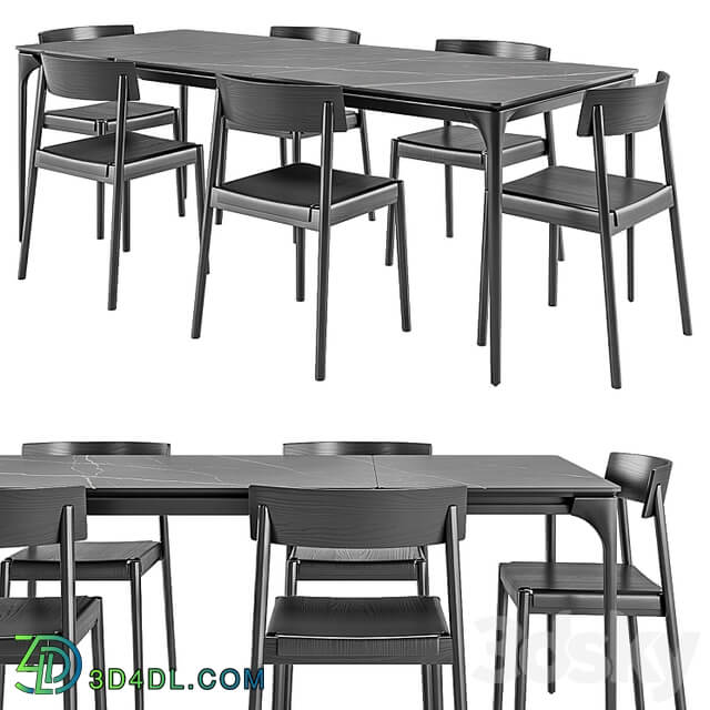Silhouette table + Scandia chair