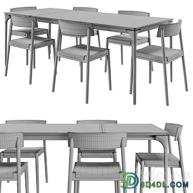 Silhouette table + Scandia chair