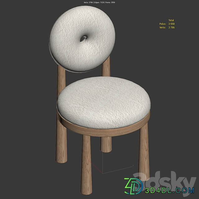 Chair with bouclé fabric Grand Cairo