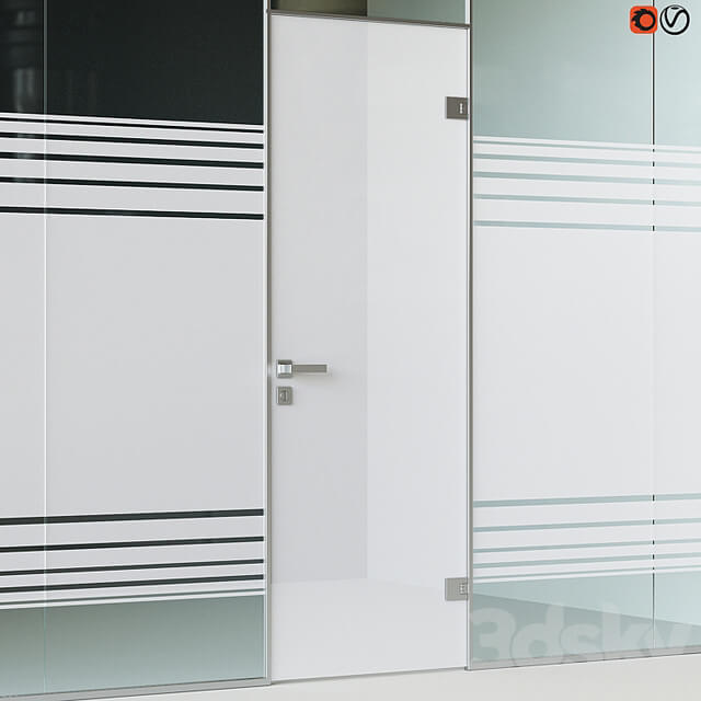 Glass office partitions Doors
