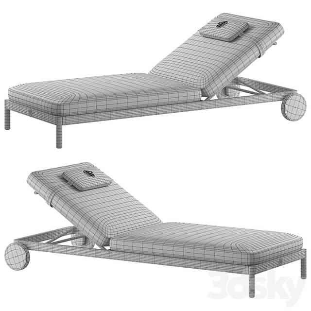 Oasis boutdoor chaise longue by giorgiocollection