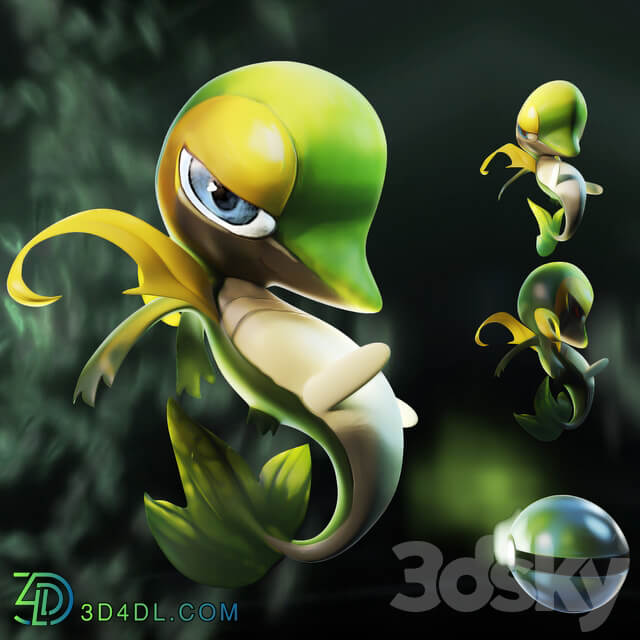 Pokemon Snivy 3D Models