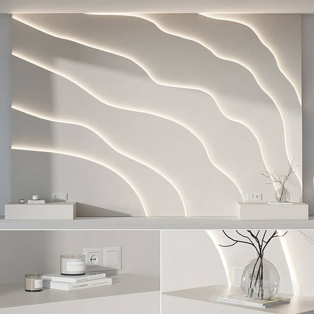 Modern Headboard with light