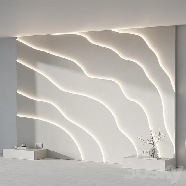 Modern Headboard with light