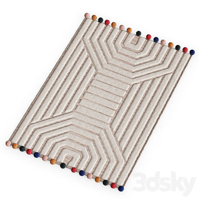 Children's mat with Ponponi pile