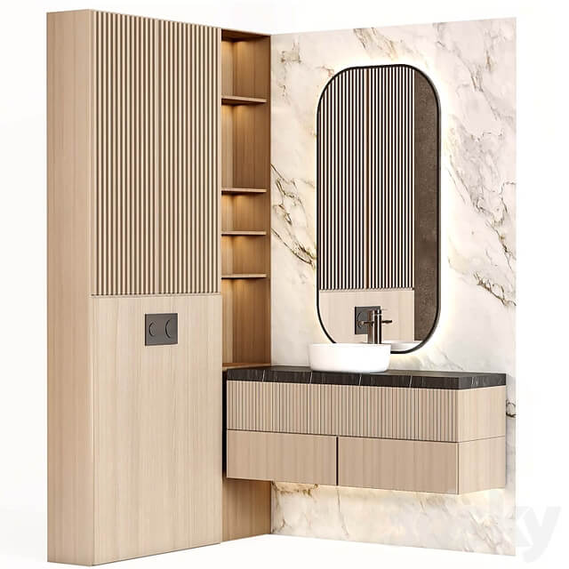 Bathroom furniture 006 in a modern minimalist style