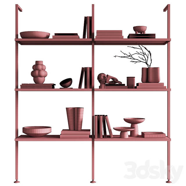 Shelving unit with Zalf decor