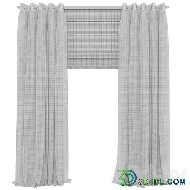 double curtains with tulle