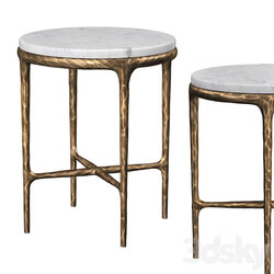 HADDEUS MARBLE ROUND SIDE TABLE 