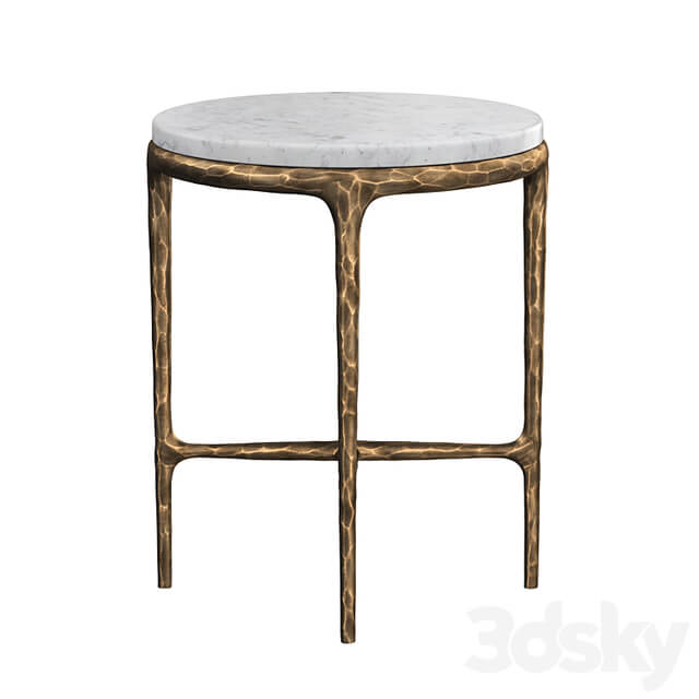 HADDEUS MARBLE ROUND SIDE TABLE