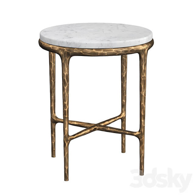 HADDEUS MARBLE ROUND SIDE TABLE
