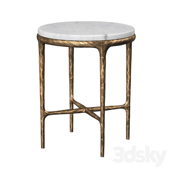 HADDEUS MARBLE ROUND SIDE TABLE