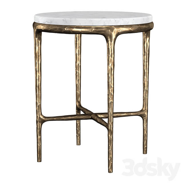 HADDEUS MARBLE ROUND SIDE TABLE