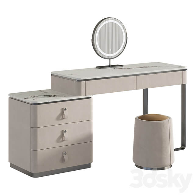 Lalume dressing table with makeup mirror