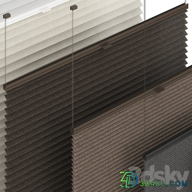 Animated pleated curtains