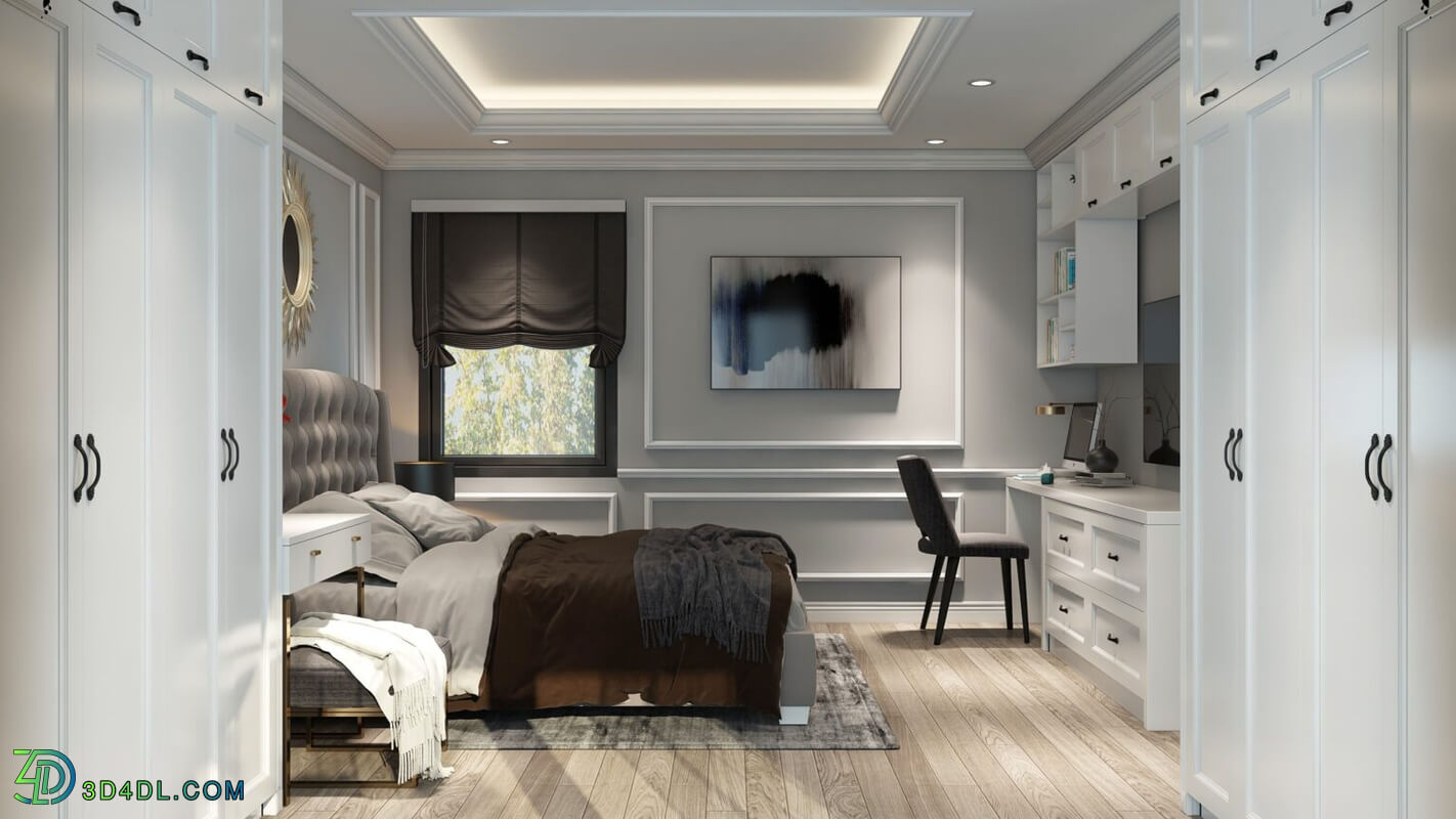 3D Interior Scenes File 3dsmax Model Bedroom 293 By Luong Thuy