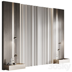 Headboard with wall moldings 