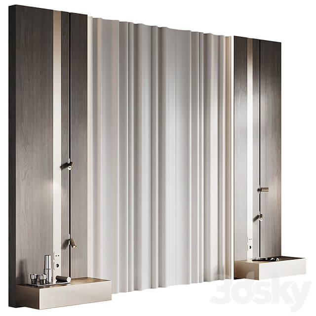 Headboard with wall moldings