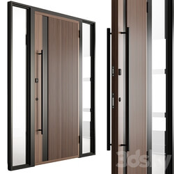 Wooden Front Door Set 100 