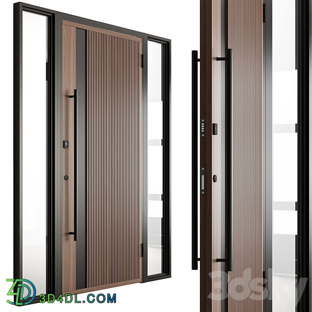 Wooden Front Door Set 100