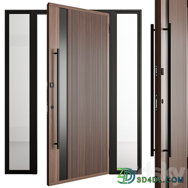 Wooden Front Door Set 100