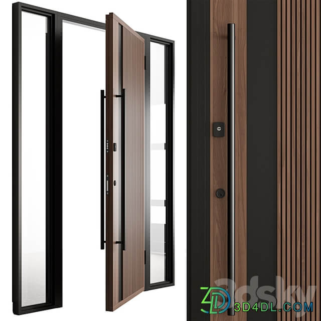 Wooden Front Door Set 100