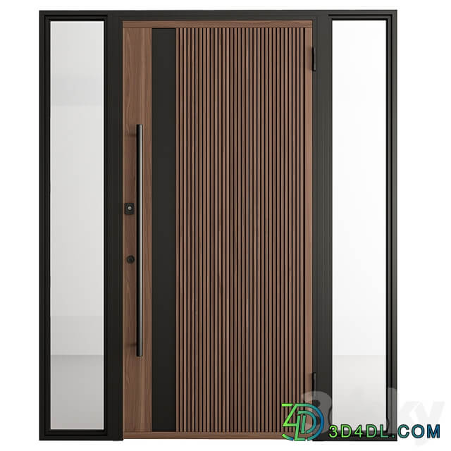 Wooden Front Door Set 100
