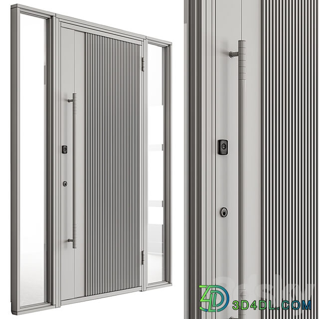 Wooden Front Door Set 100