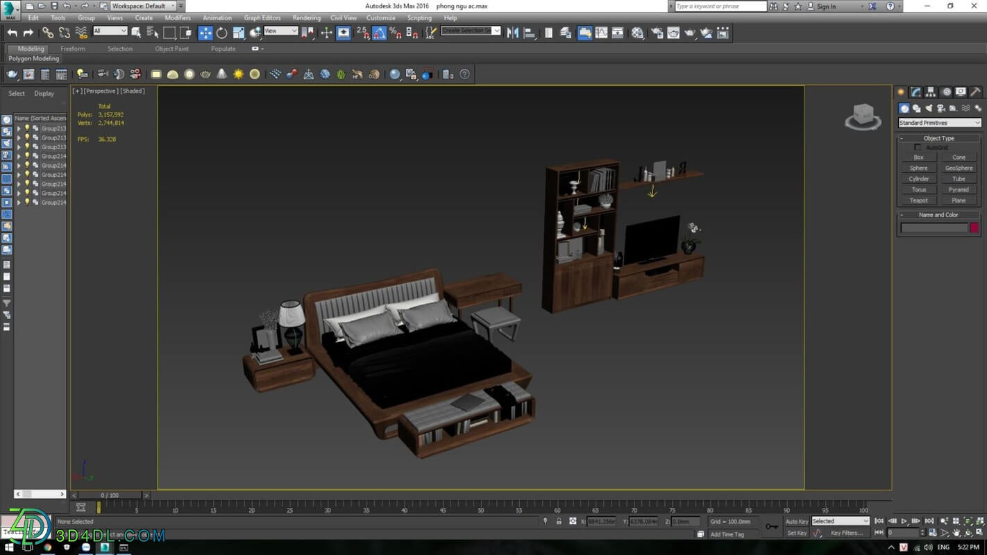 3D Country style furniture Model 191 By Tong Mai