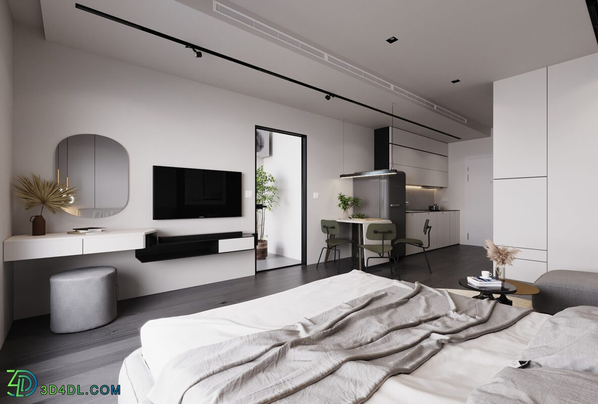 3D Interior Apartment 99 Scene File 3dsmax By NguyenHuuCong