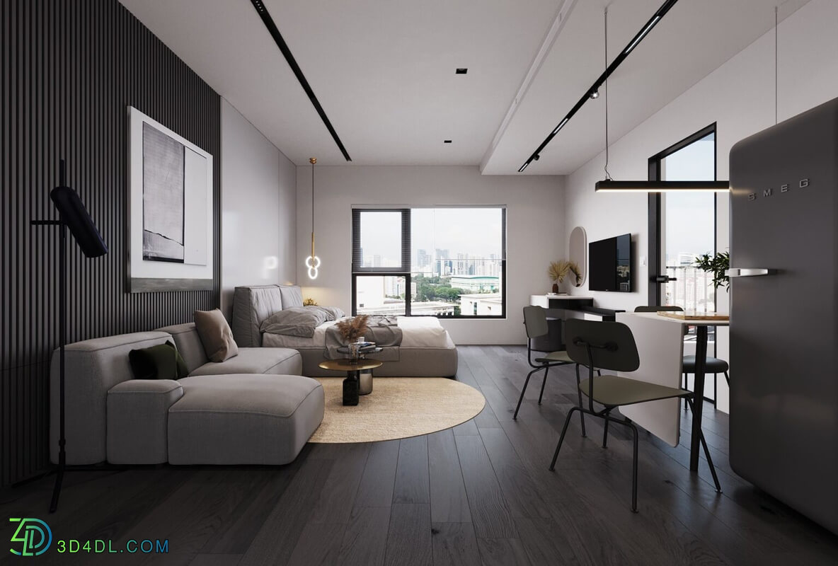 3D Interior Apartment 99 Scene File 3dsmax By NguyenHuuCong