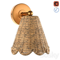 Kismet Hanging wicker rattan Sconce 