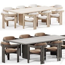 Dolm Plus Table, 0414 Gallottiradice Chair 