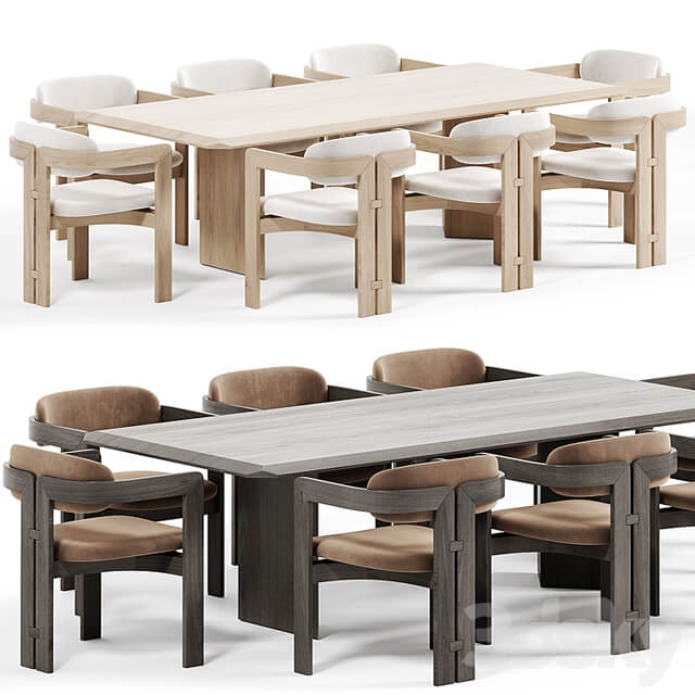 Dolm Plus Table, 0414 Gallottiradice Chair