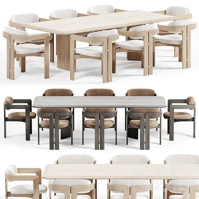 Dolm Plus Table, 0414 Gallottiradice Chair