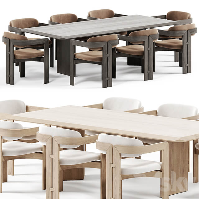 Dolm Plus Table, 0414 Gallottiradice Chair