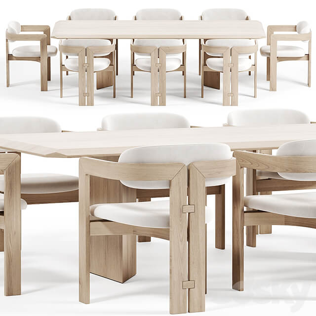 Dolm Plus Table, 0414 Gallottiradice Chair