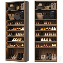 Shoe cabinet with filling for hallway and wardrobe 
