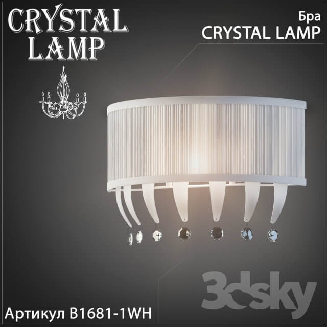 Sconce Crystal Lamp B1681 1WH