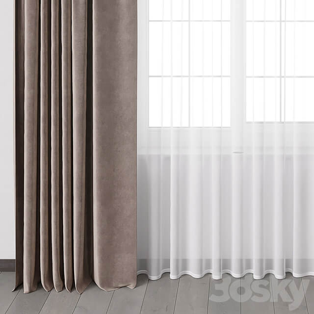 Curtains with metal curtain rod 12