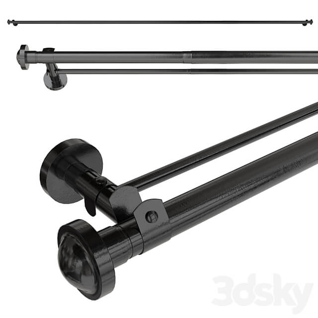 Curtains with metal curtain rod 12