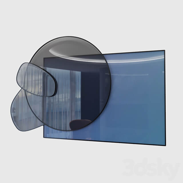 Glass composition on the wall