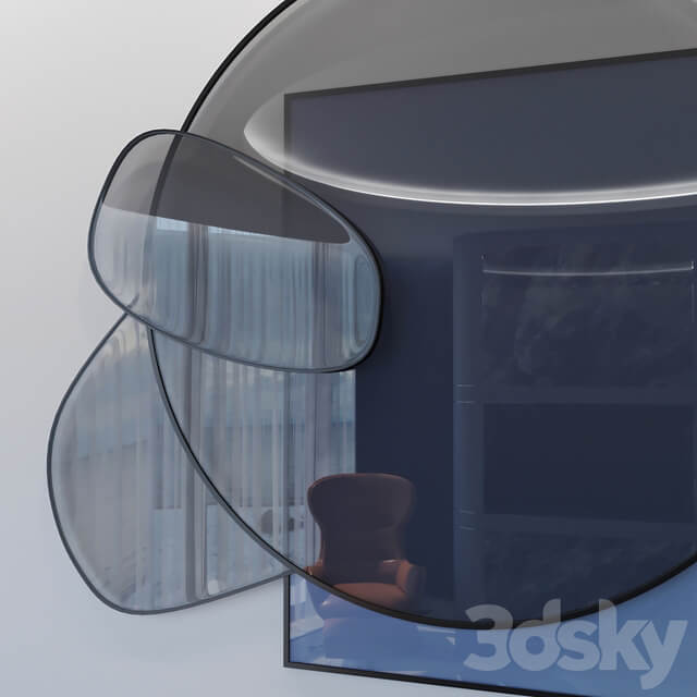 Glass composition on the wall