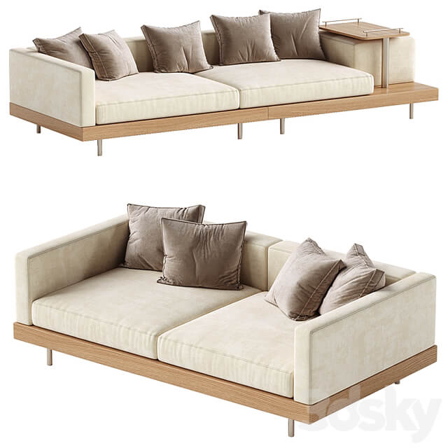 Japandi XXL Wooden Sofa 01