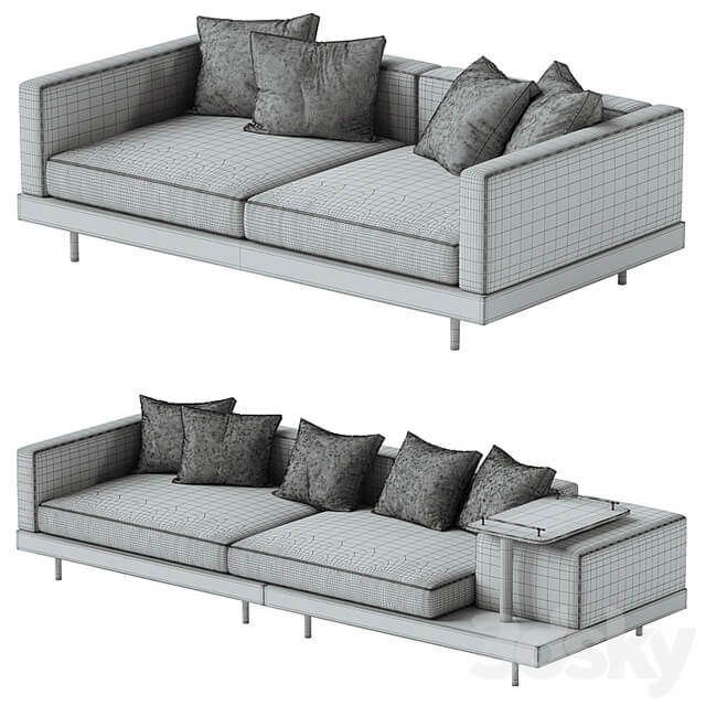 Japandi XXL Wooden Sofa 01