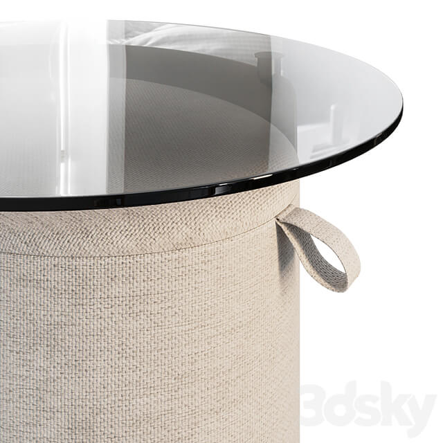 Set: coffee table and pouf, Dogli from LA REDOUTE INTERIEURS