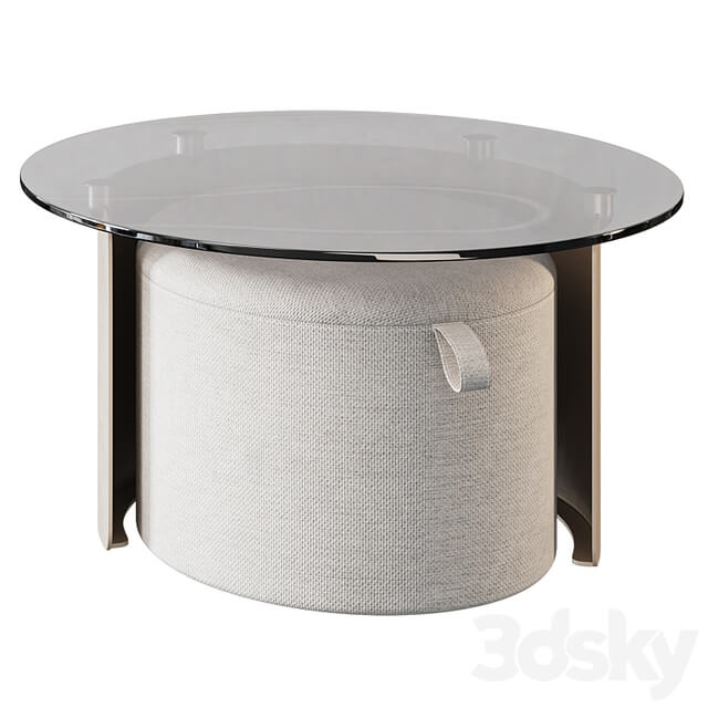 Set: coffee table and pouf, Dogli from LA REDOUTE INTERIEURS